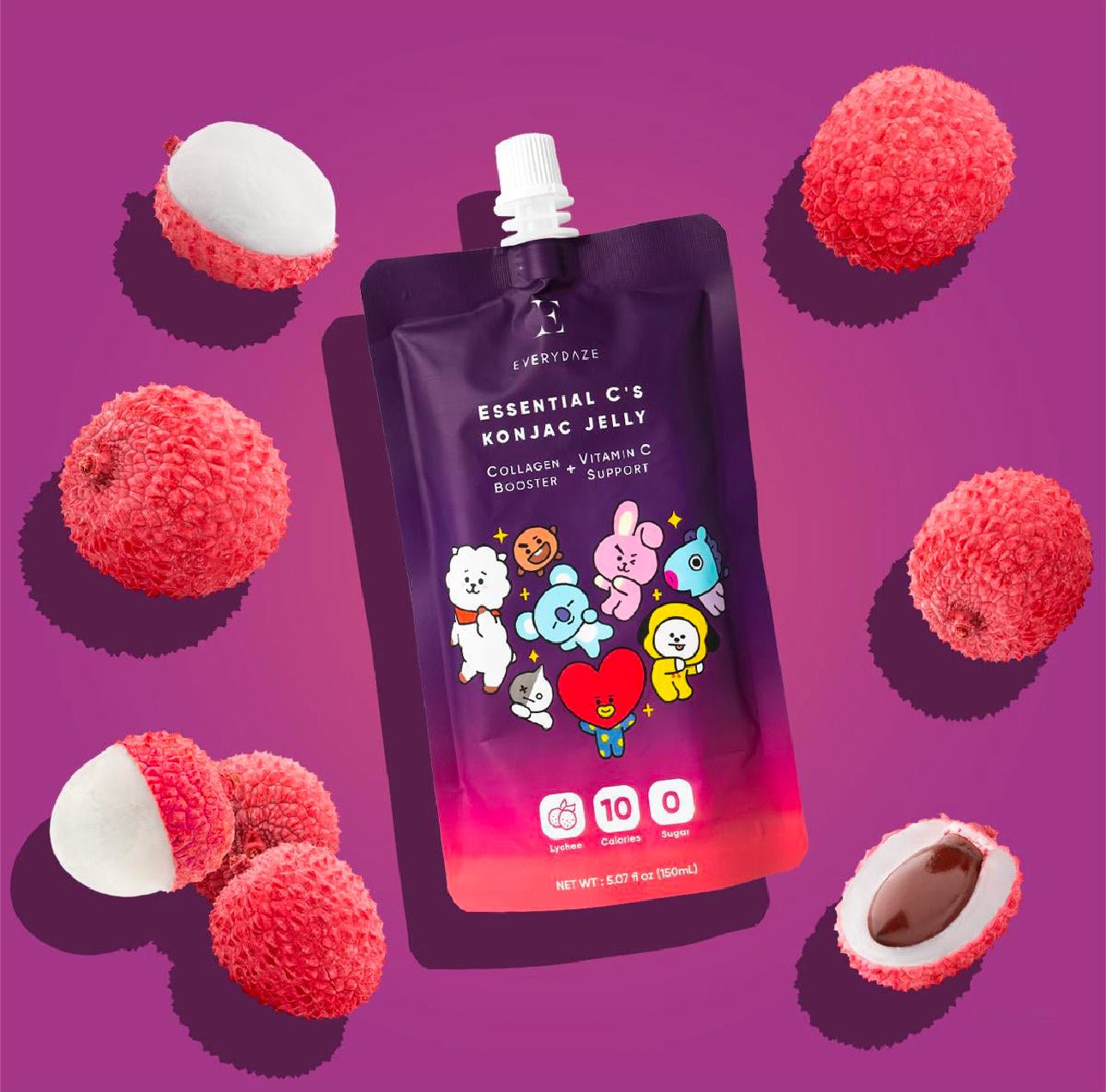 EVERYDAZE with BT21: Essential C’s Konjac Jelly – Lychee - OVERRATED