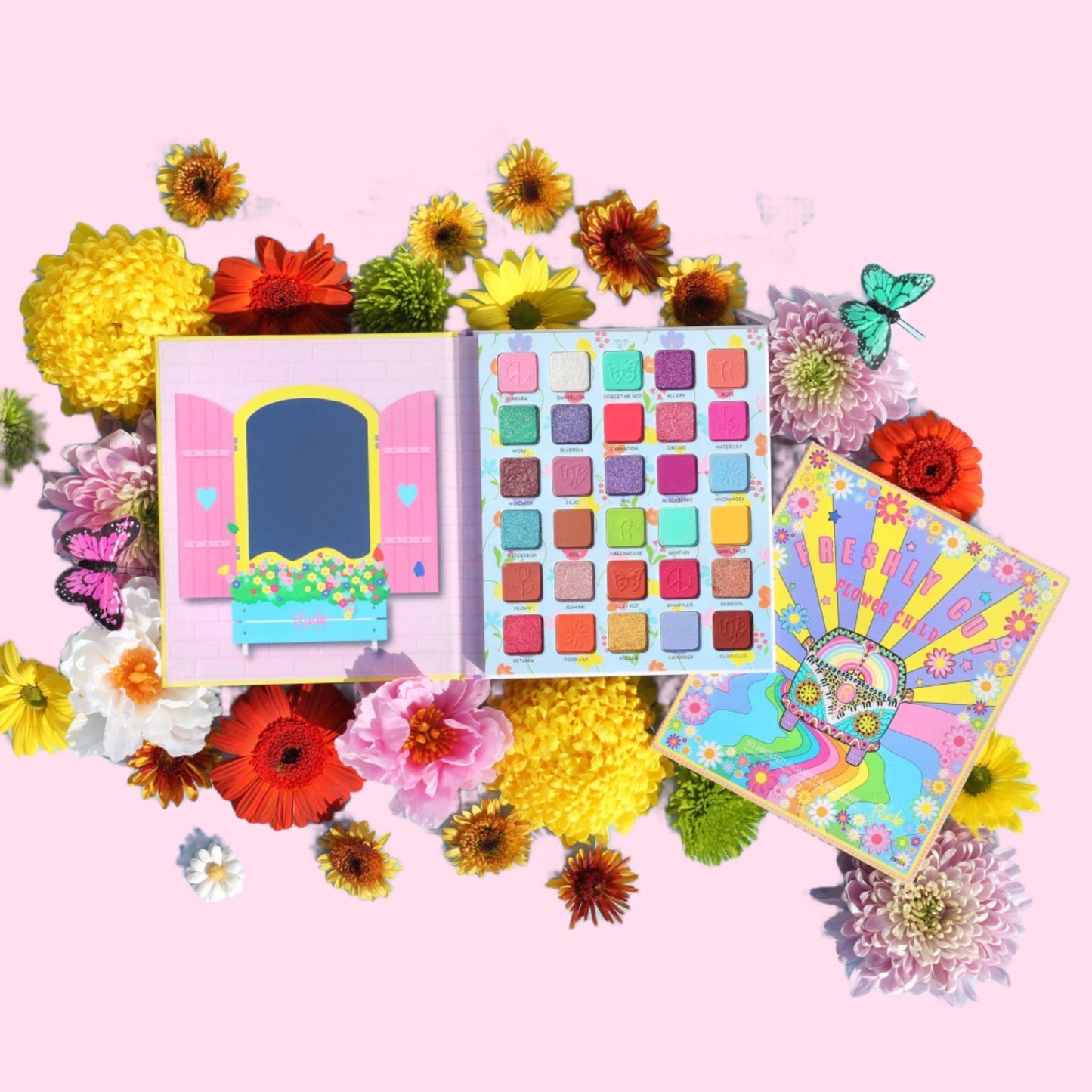 Flower Child 30 Pressed Pigment and Shadows Palette - Freshl - OVERRATED