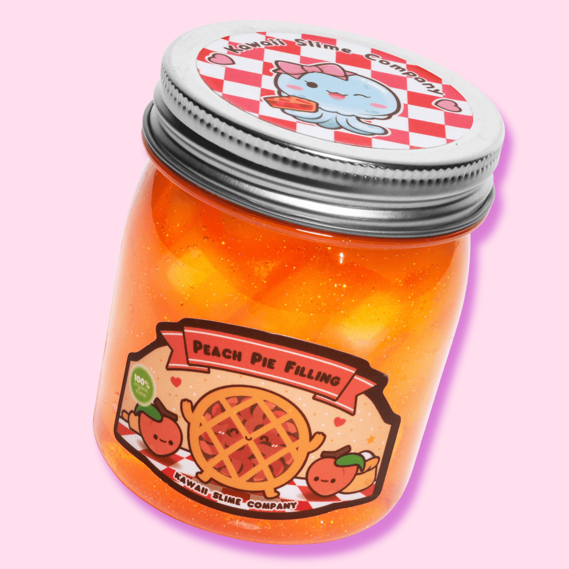 Grandmas Famous Homemade Kawaii Peach Pie Filling Jelly Cube Slime - OVERRATED