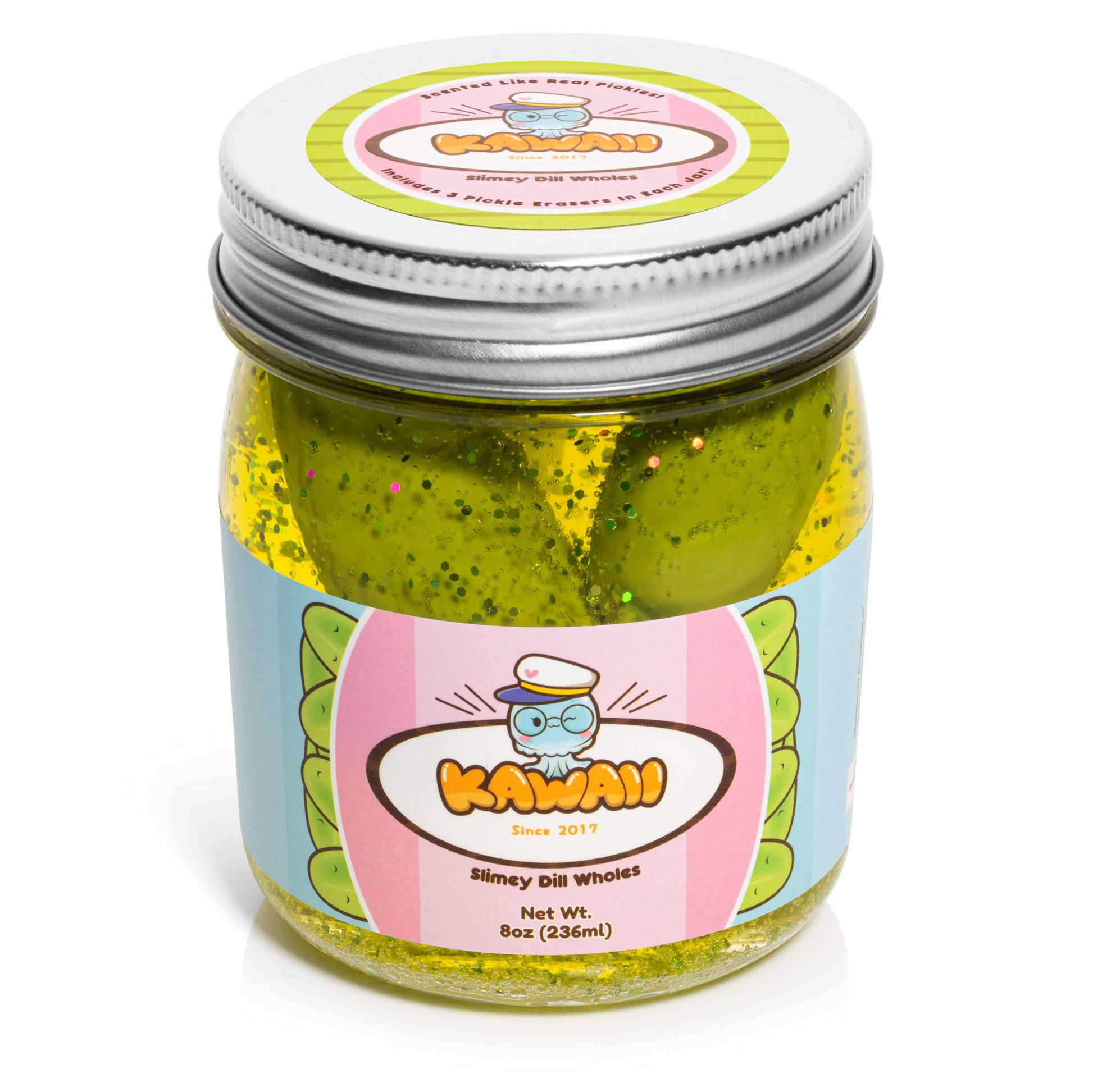 Grandma’s Famous Homemade Kawaii Shimmery Pickle Clear Slime - OVERRATED
