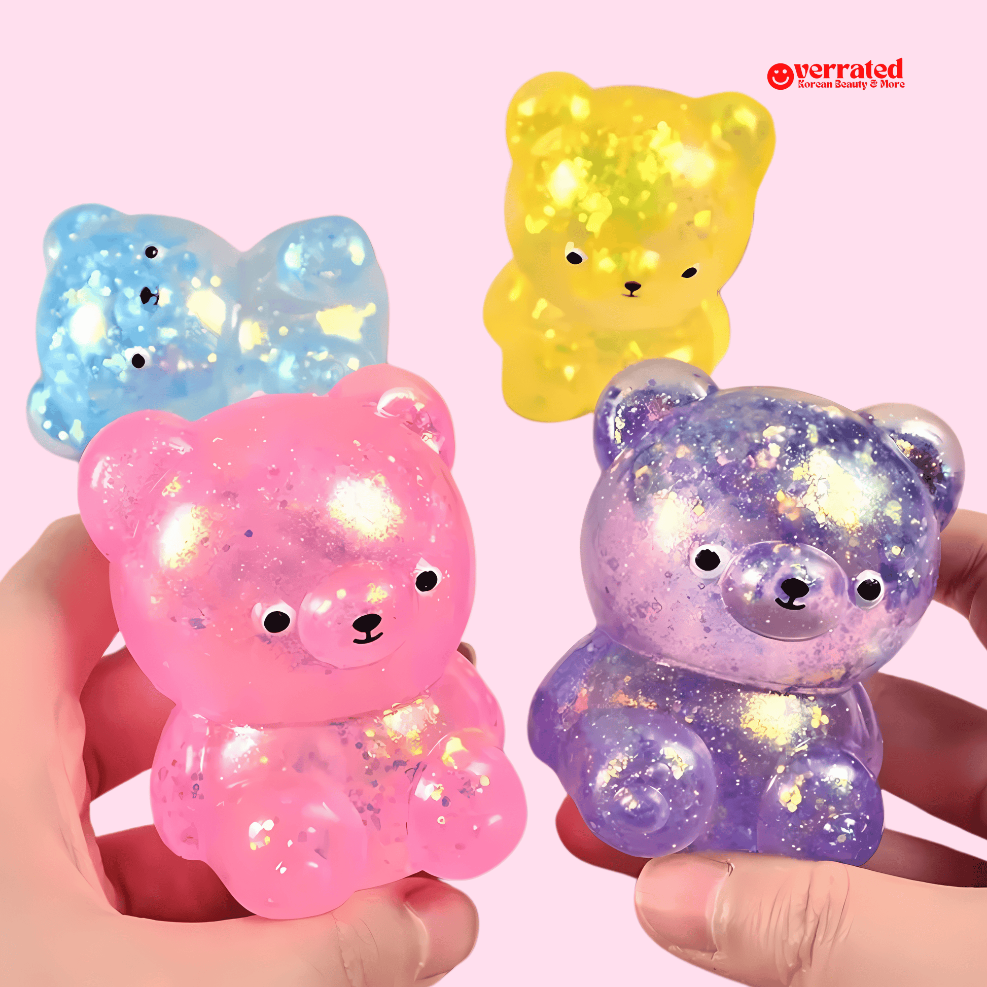 Gummy Kawaii Glitter Bear Sensory Squishy Toy - OVERRATED