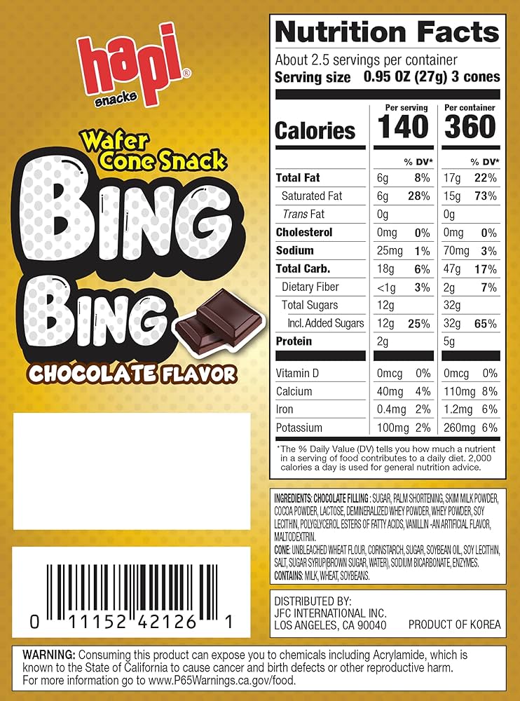 Hapi Bing Bing Ice Cream Scone Snack, Chocolate - OVERRATED
