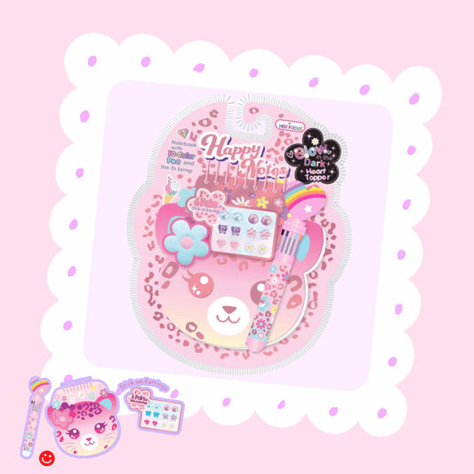 Happy Notes Leopard Journal Gift Set - OVERRATED