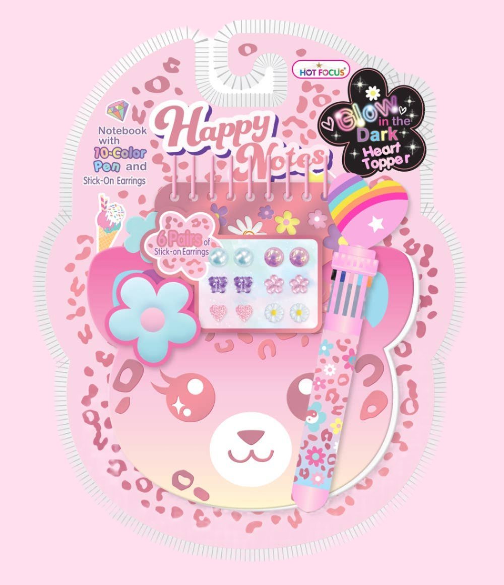 Happy Notes Leopard Journal Gift Set - OVERRATED