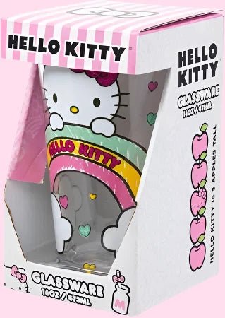 Hello Kitty 16oz Pint Glass with Glitter in Retail Box - OVERRATED