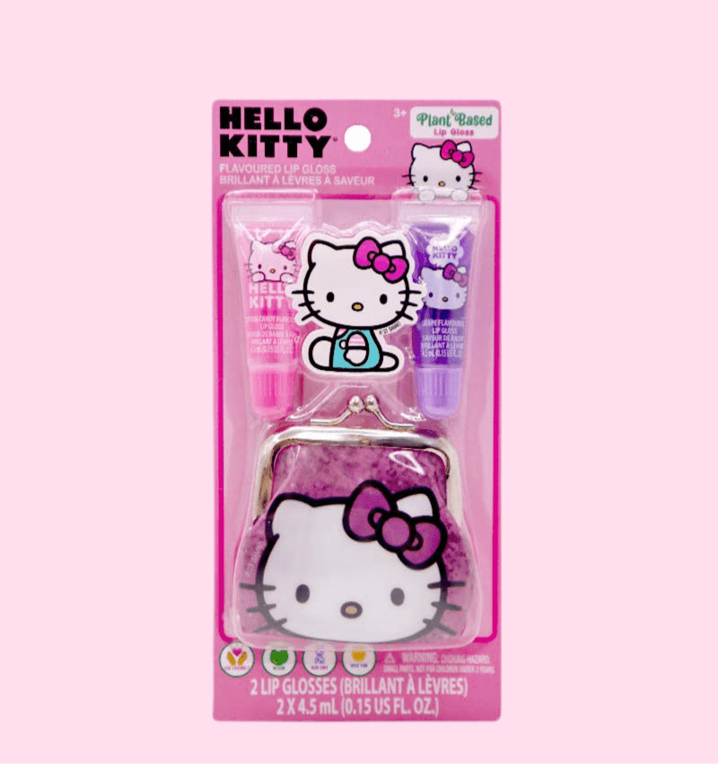 Hello Kitty 2pc Lip Gloss & Coin Purse - OVERRATED