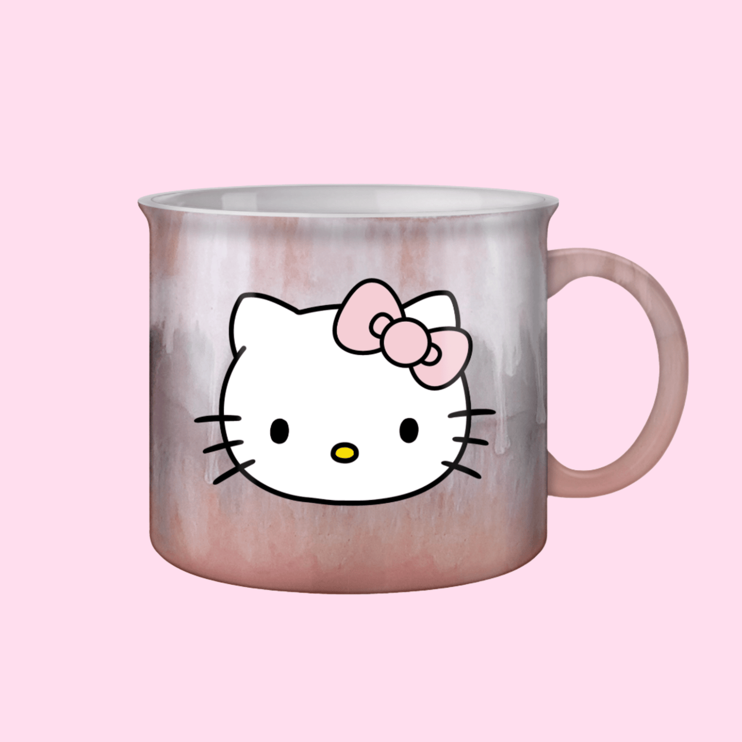 Hello Kitty Bow Reactive Glaze 20oz Ceramic Camper Mug - OVERRATED