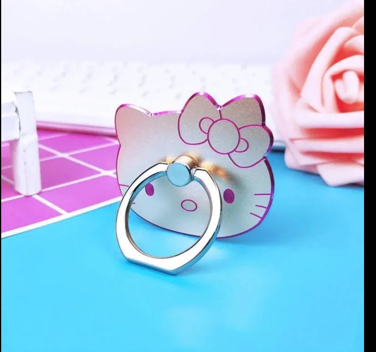 Hello Kitty Cell Phone Ring Grip Stand Holder - OVERRATED
