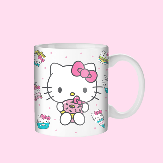 Hello Kitty Donut & Snacks 20oz Ceramic Mug - OVERRATED