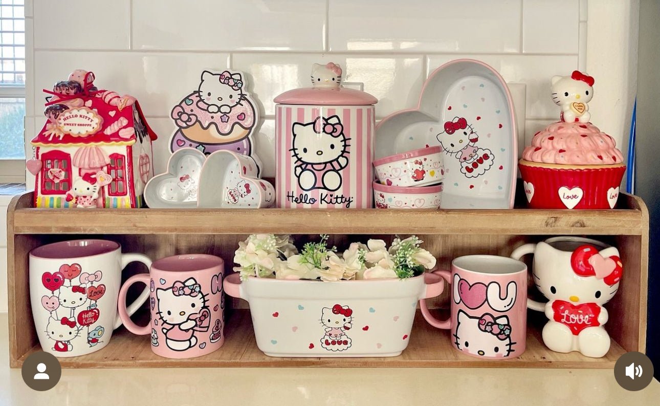 Hello Kitty Donuts Glitter Large Die Cut MDF Box Wall Sign - OVERRATED