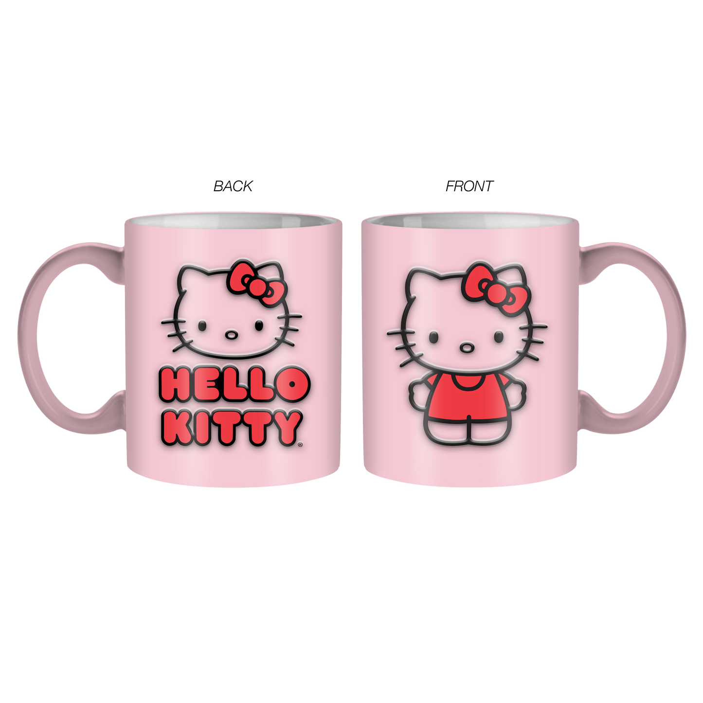 Hello Kitty Double Pose and Logo Wax Resist 20oz Ceramic Mug - OVERRATED