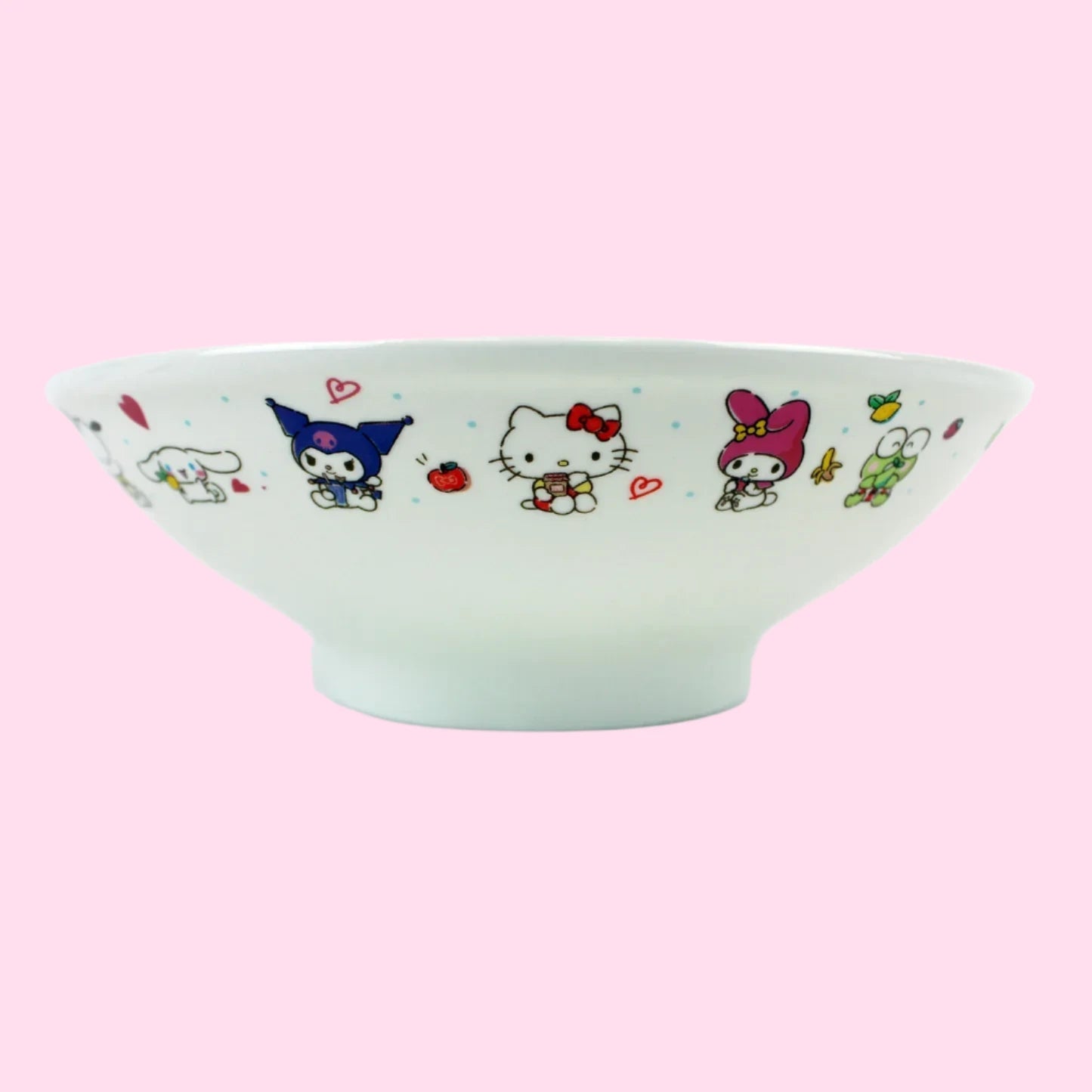Hello Kitty & Friends 30oz Blue Rim Ceramic Ramen Bowl with Chopsticks - OVERRATED