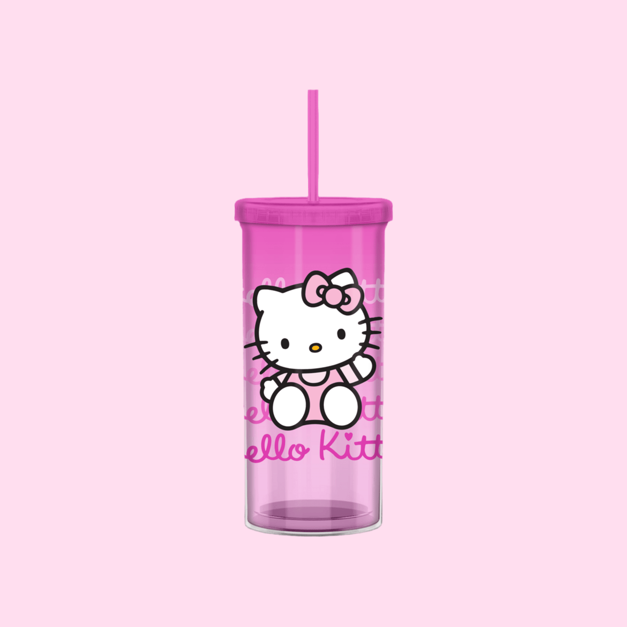 Hello Kitty Gradient 20oz Plastic Tall Cold Cup w/Lid &Straw - OVERRATED