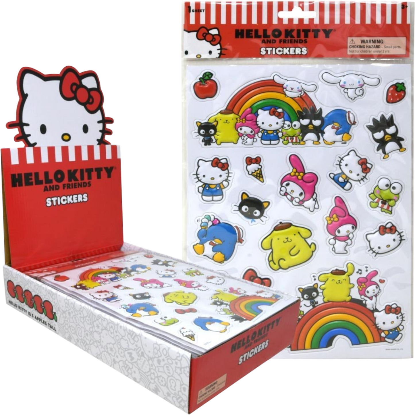 Hello Kitty stickers raised puffy sheet Sanrio collectible - Overrated Korean Beauty & More