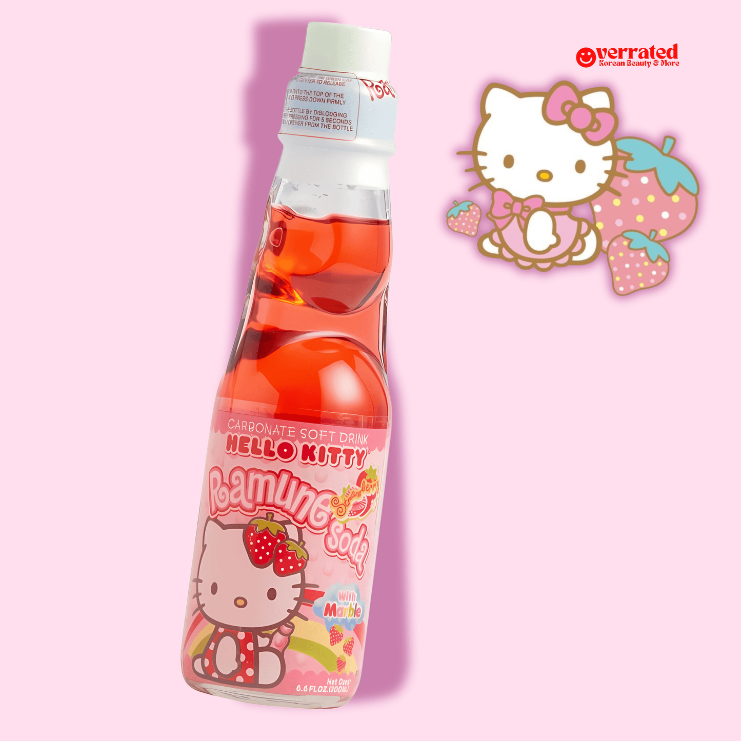 Hello Kitty Ramune Strawberry Soda - OVERRATED