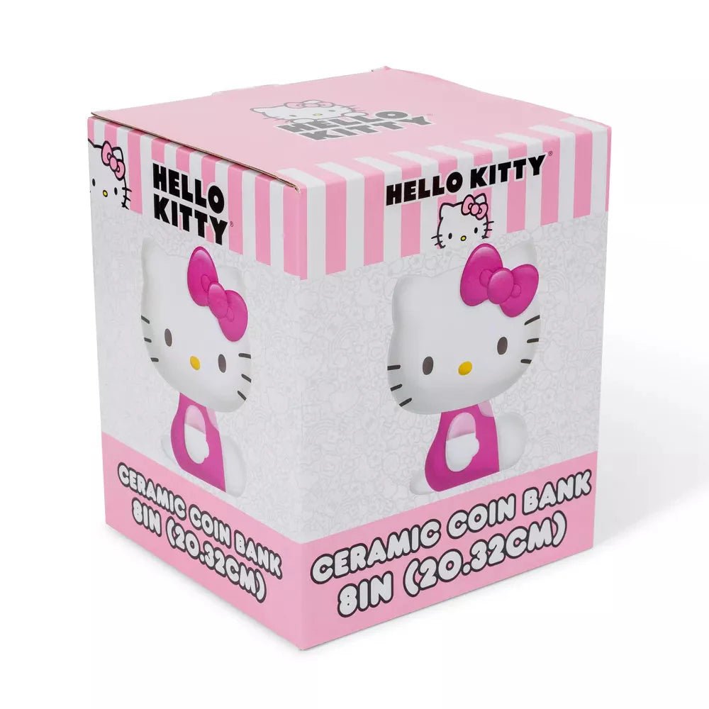 Hello Kitty Seated Pink Outfit Large Ceramic Coin Bank - OVERRATED