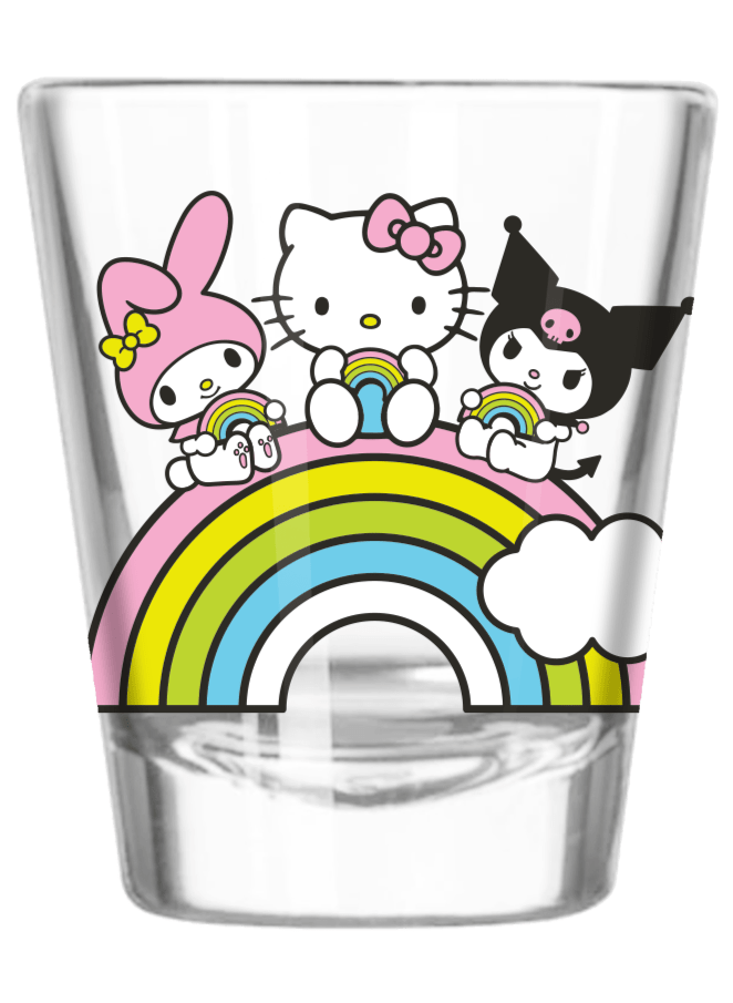Individual Hello Kitty Playful Rainbow 1.5oz. Mini Glass - OVERRATED