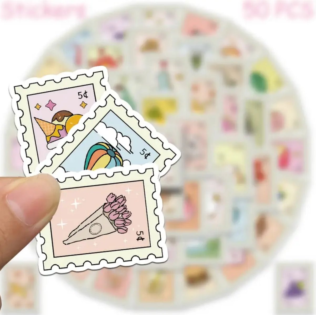 Individual Kawaii Stamp Sticker - OVERRATED