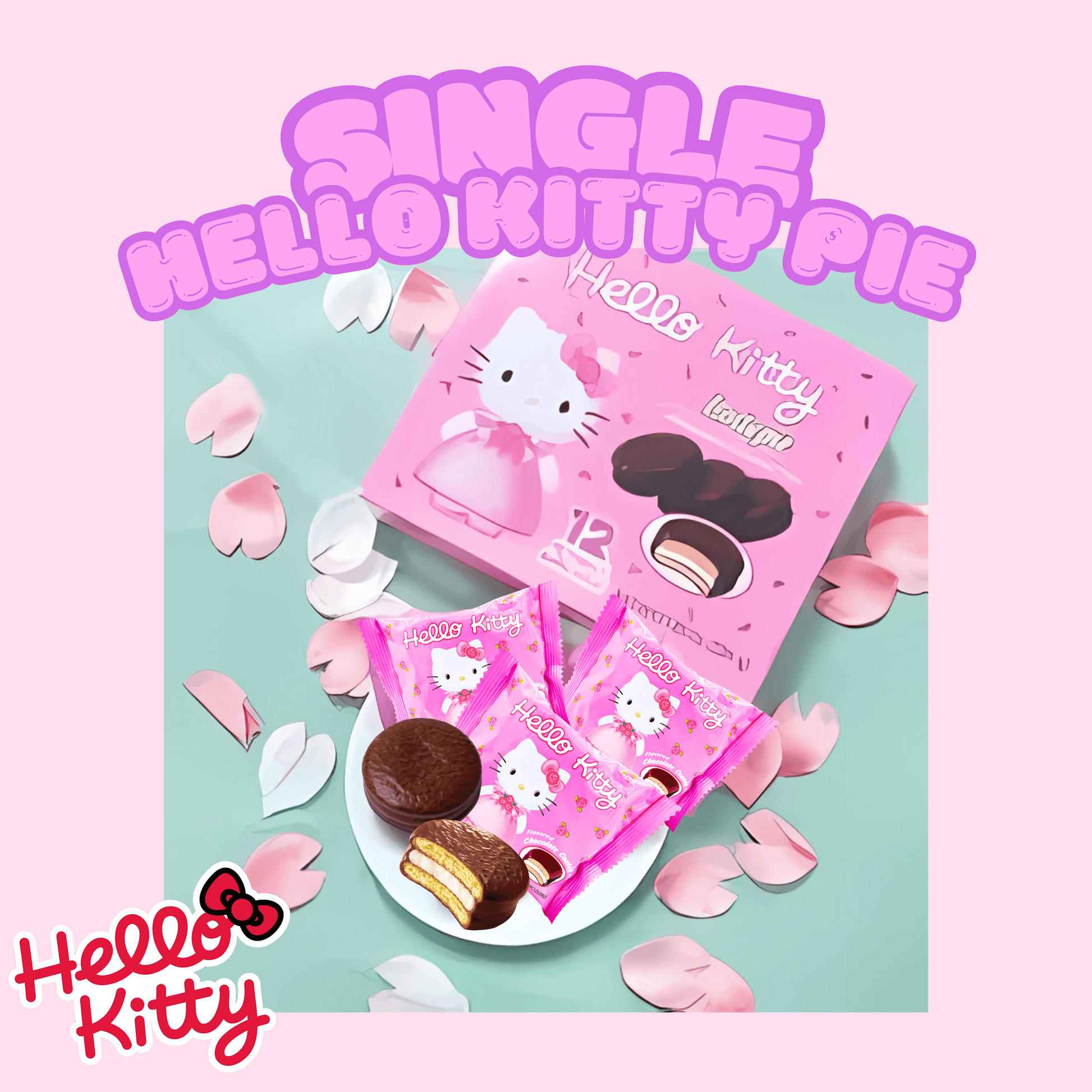 Individual Lotte Hello Kitty Milk Chocolate Lottepie - OVERRATED