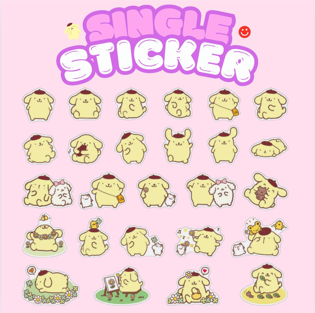 Individual Pompompurin Sticker - OVERRATED