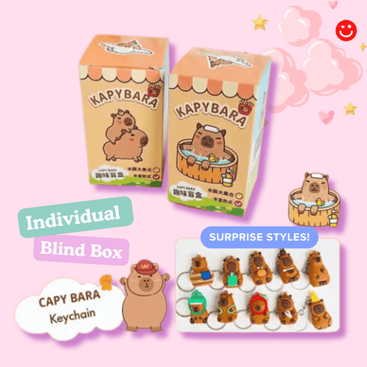 Kapybara Series Kawaii Capybara Keychain Blind Box - OVERRATED