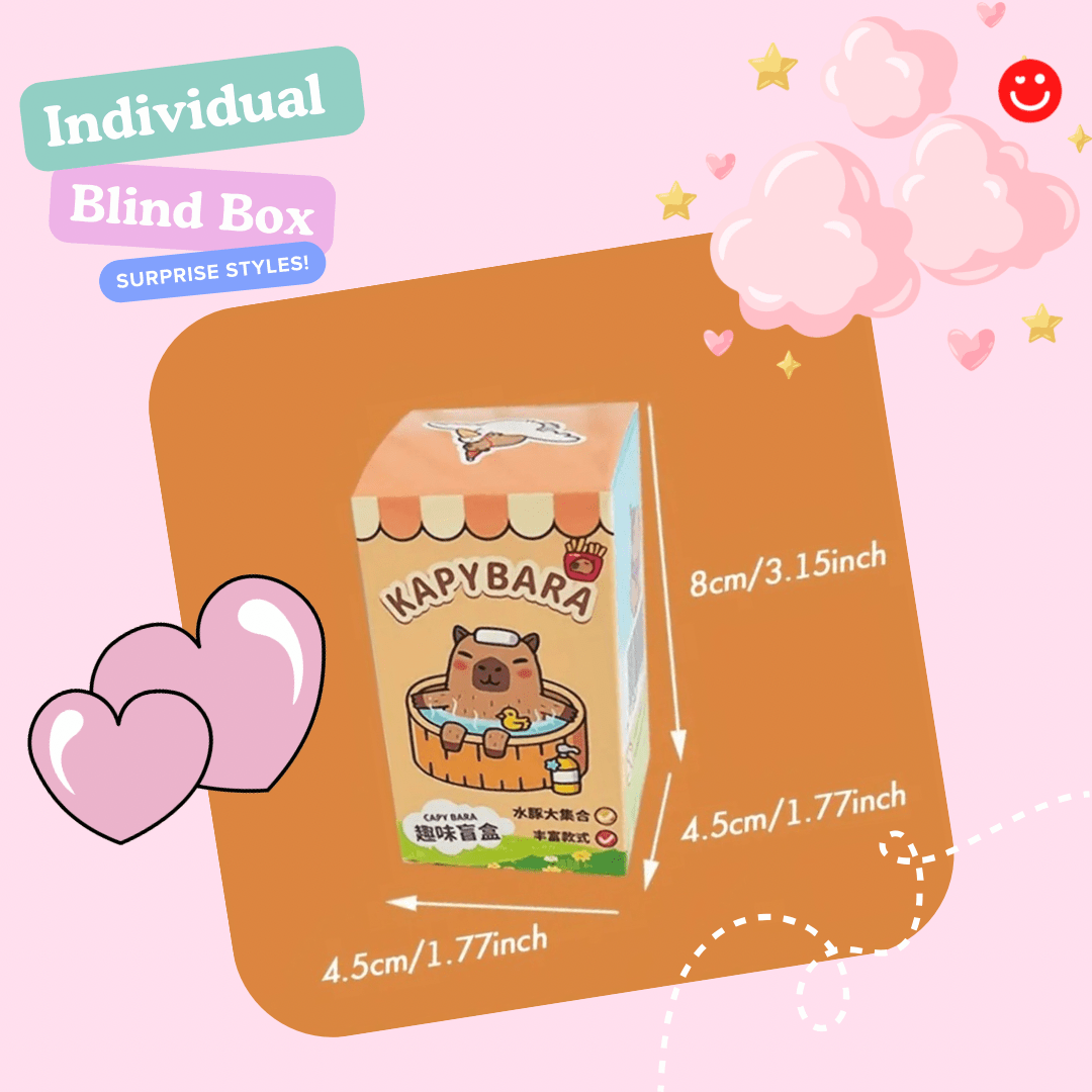 Kapybara Series Kawaii Capybara Keychain Blind Box - OVERRATED