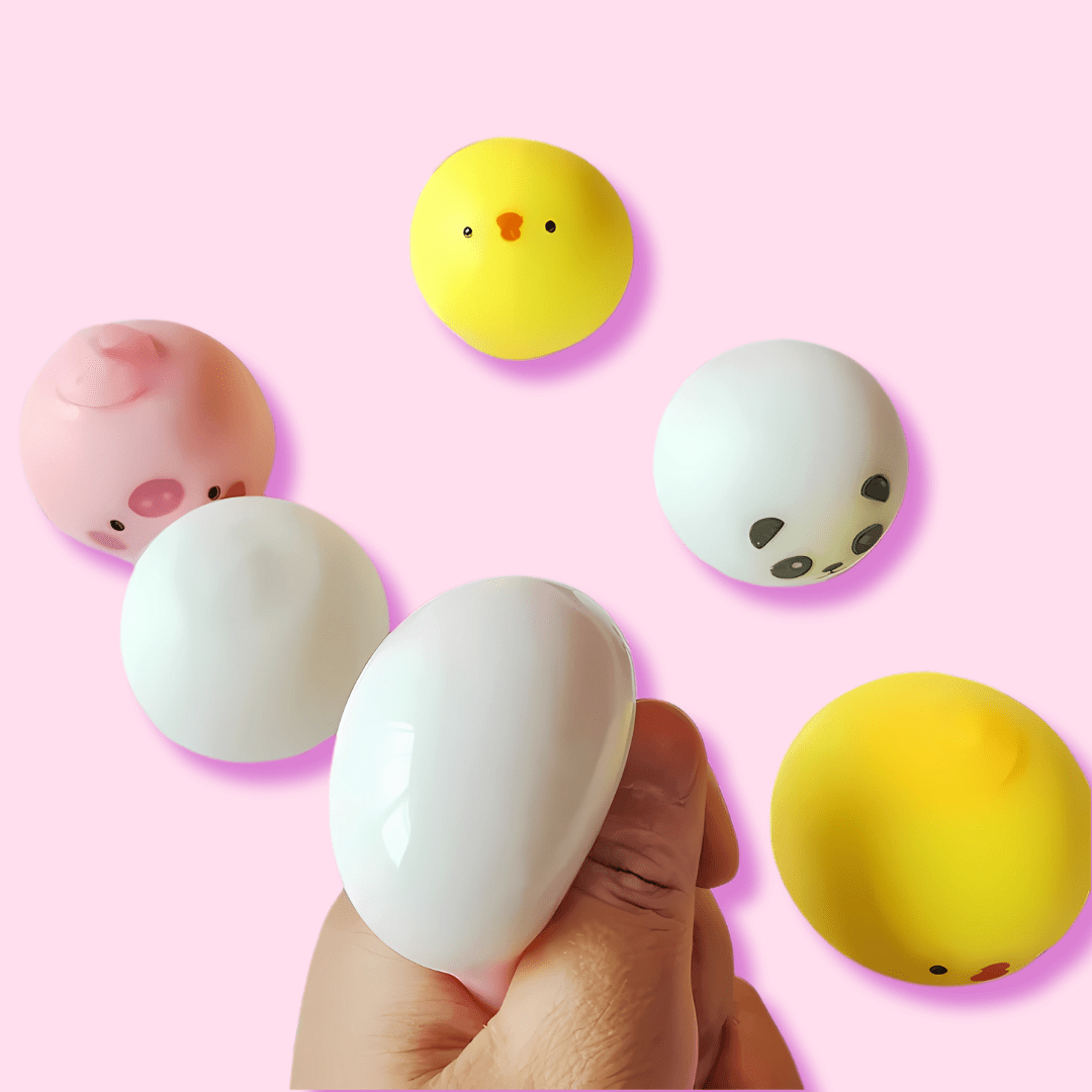 Kawaii slime squishy ball pastel colors cute animal stretch toy - Overrated Korean Beauty & More