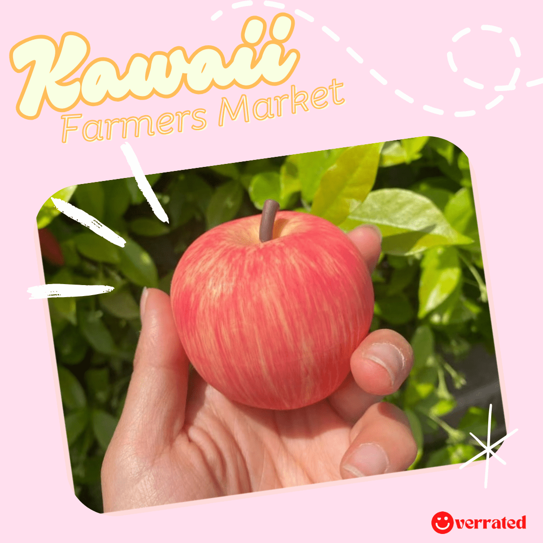 Kawaii fruit sensory toy apple farm stand hand squeezing - Overrated Korean Beauty & More