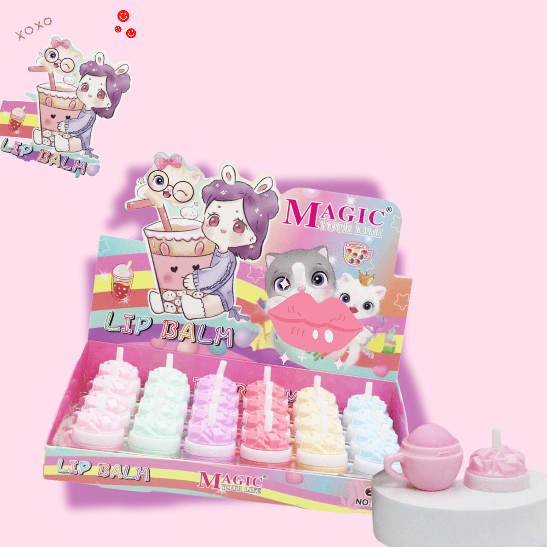 Kawaii Iced Drink Cup Soft Touch Lip Balm - OVERRATED