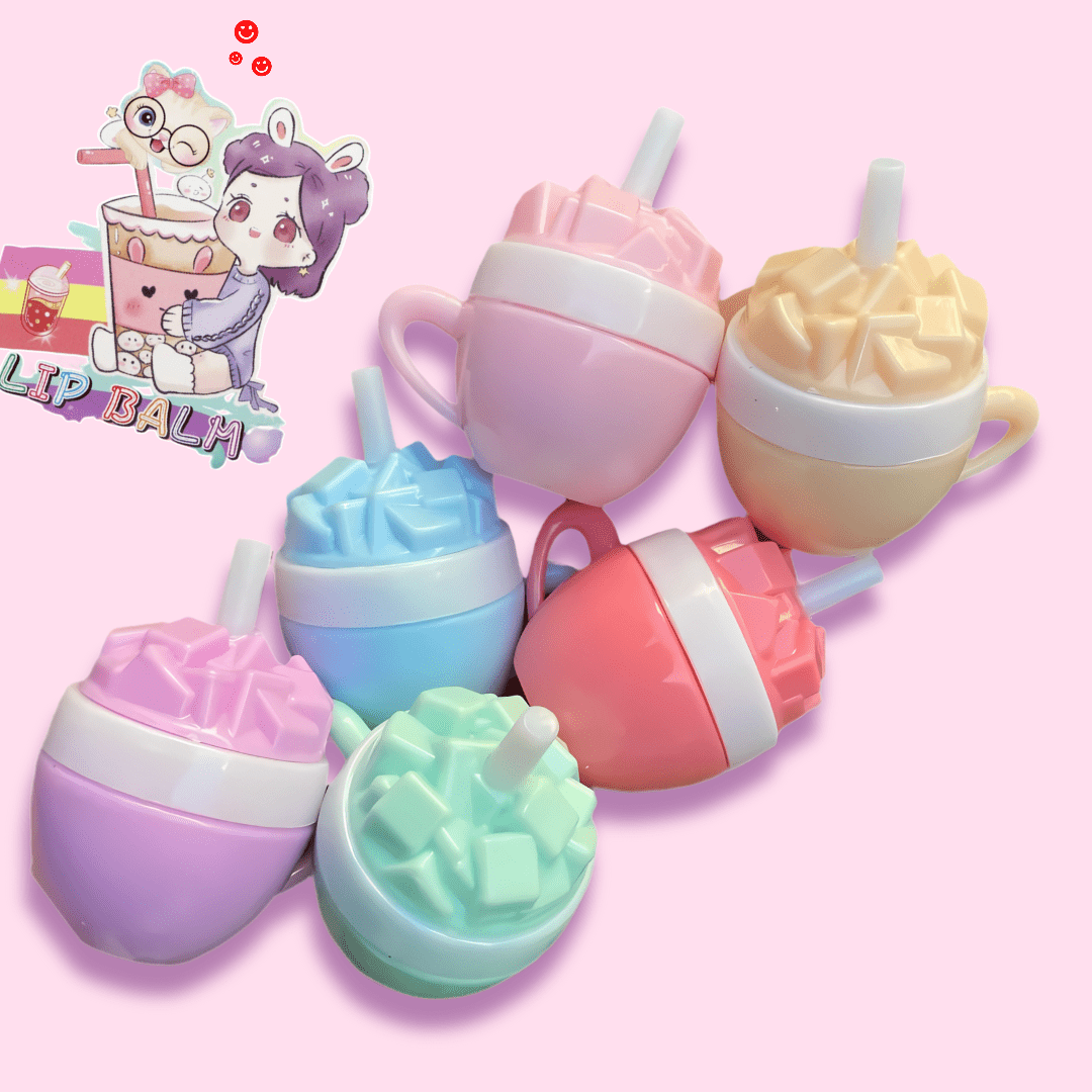 Kawaii Iced Drink Cup Soft Touch Lip Balm - OVERRATED