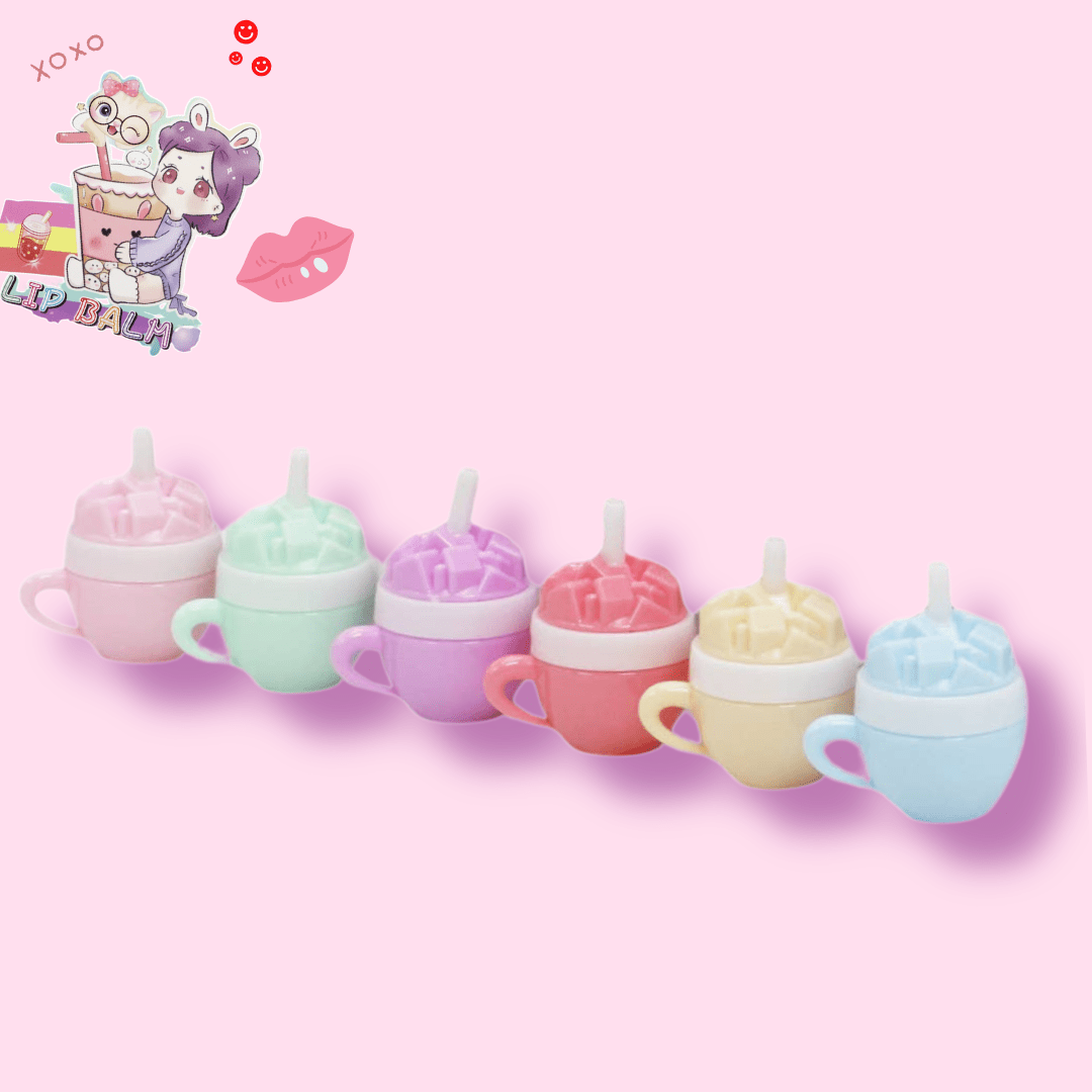 Kawaii Iced Drink Cup Soft Touch Lip Balm - OVERRATED