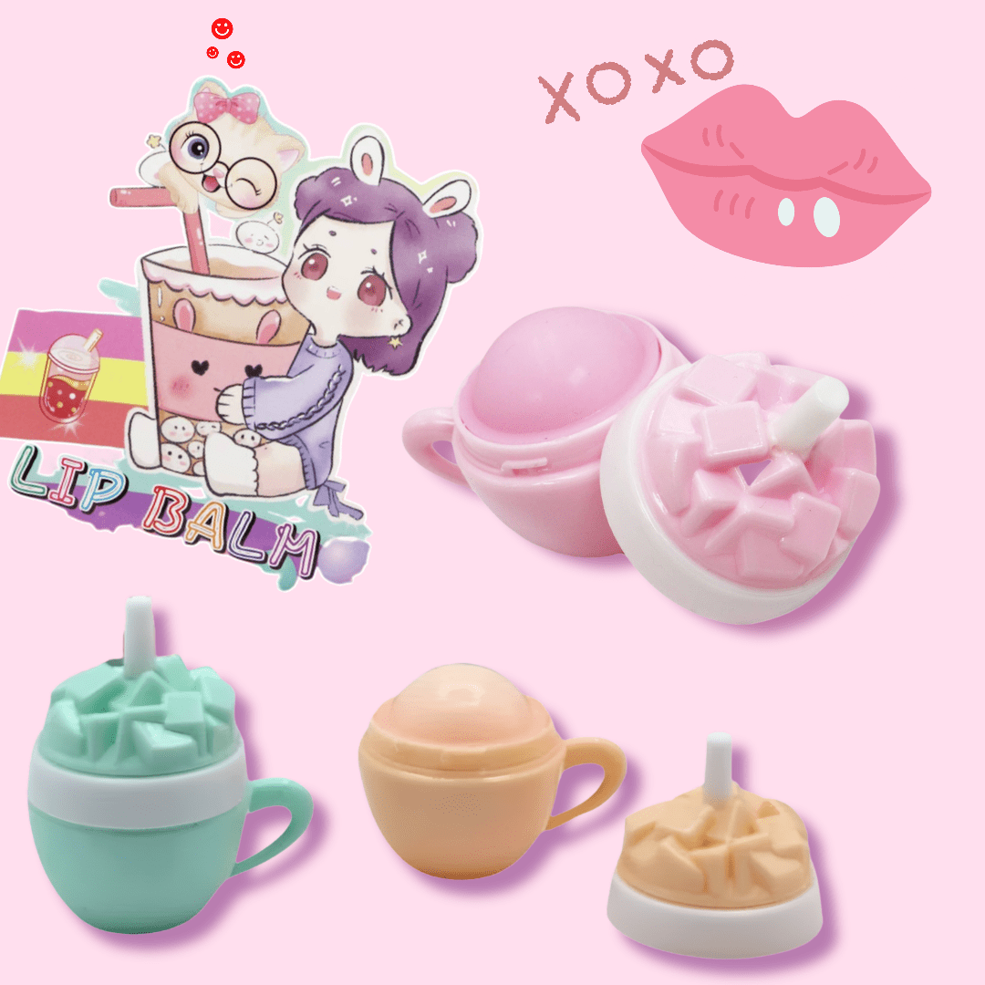Kawaii Iced Drink Cup Soft Touch Lip Balm - OVERRATED