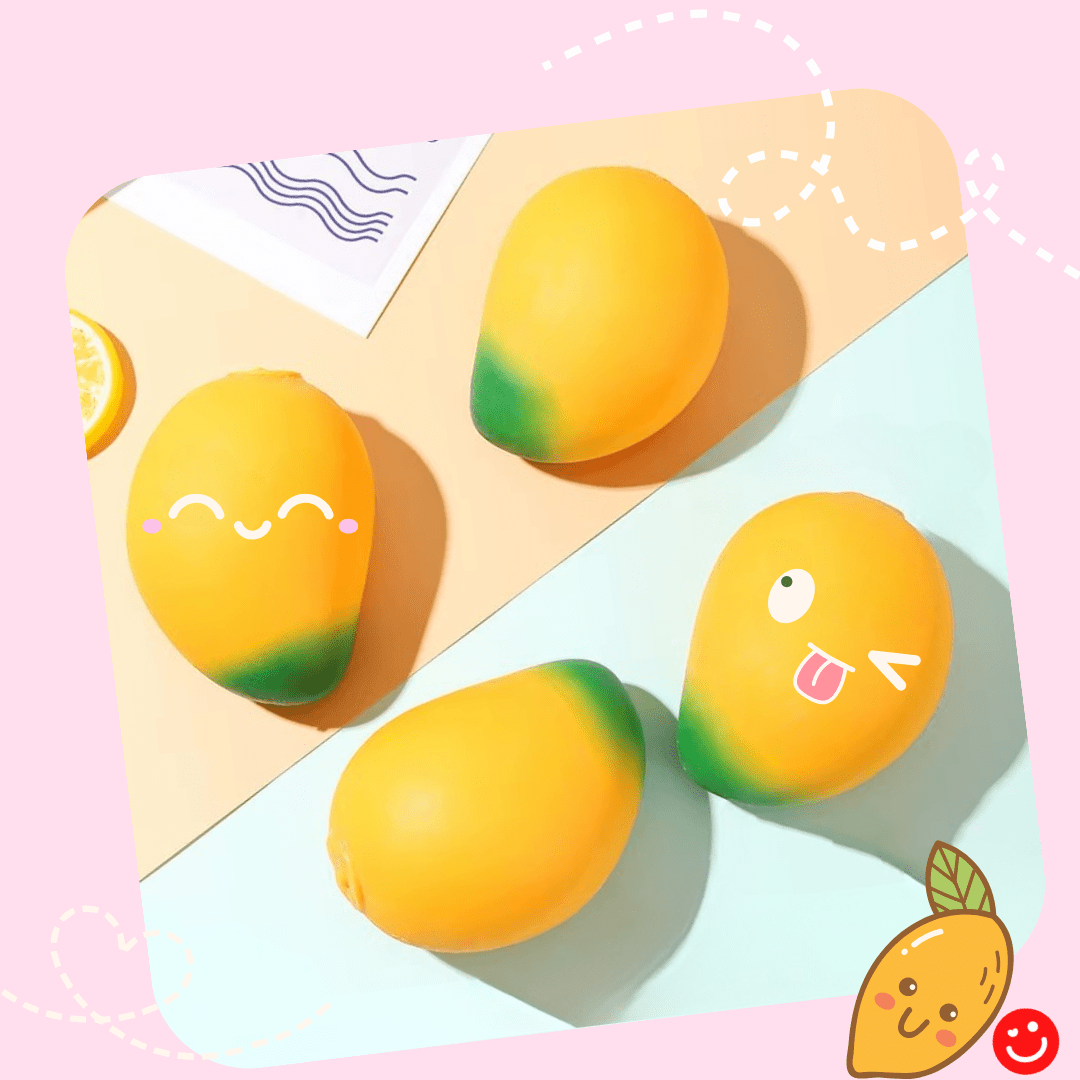 Kawaii Market Fluffy Mango Squishy Toy - OVERRATED