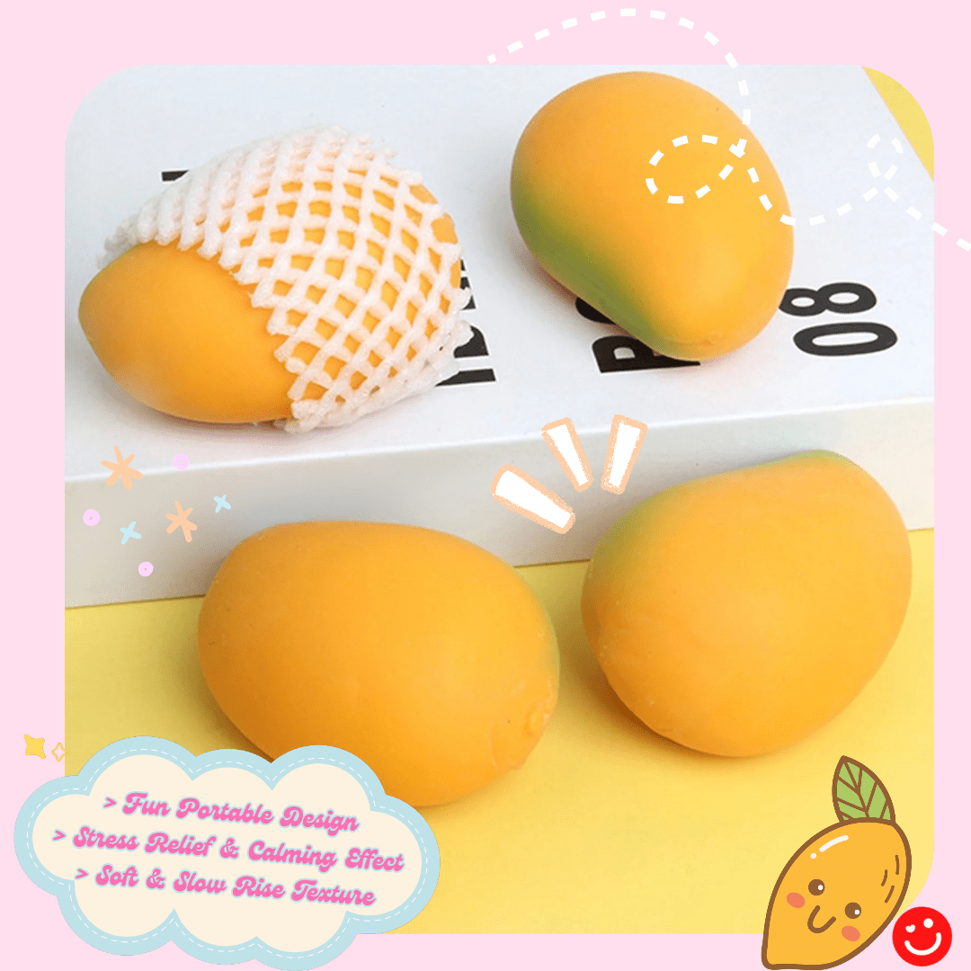 Kawaii Market Fluffy Mango Squishy Toy - OVERRATED