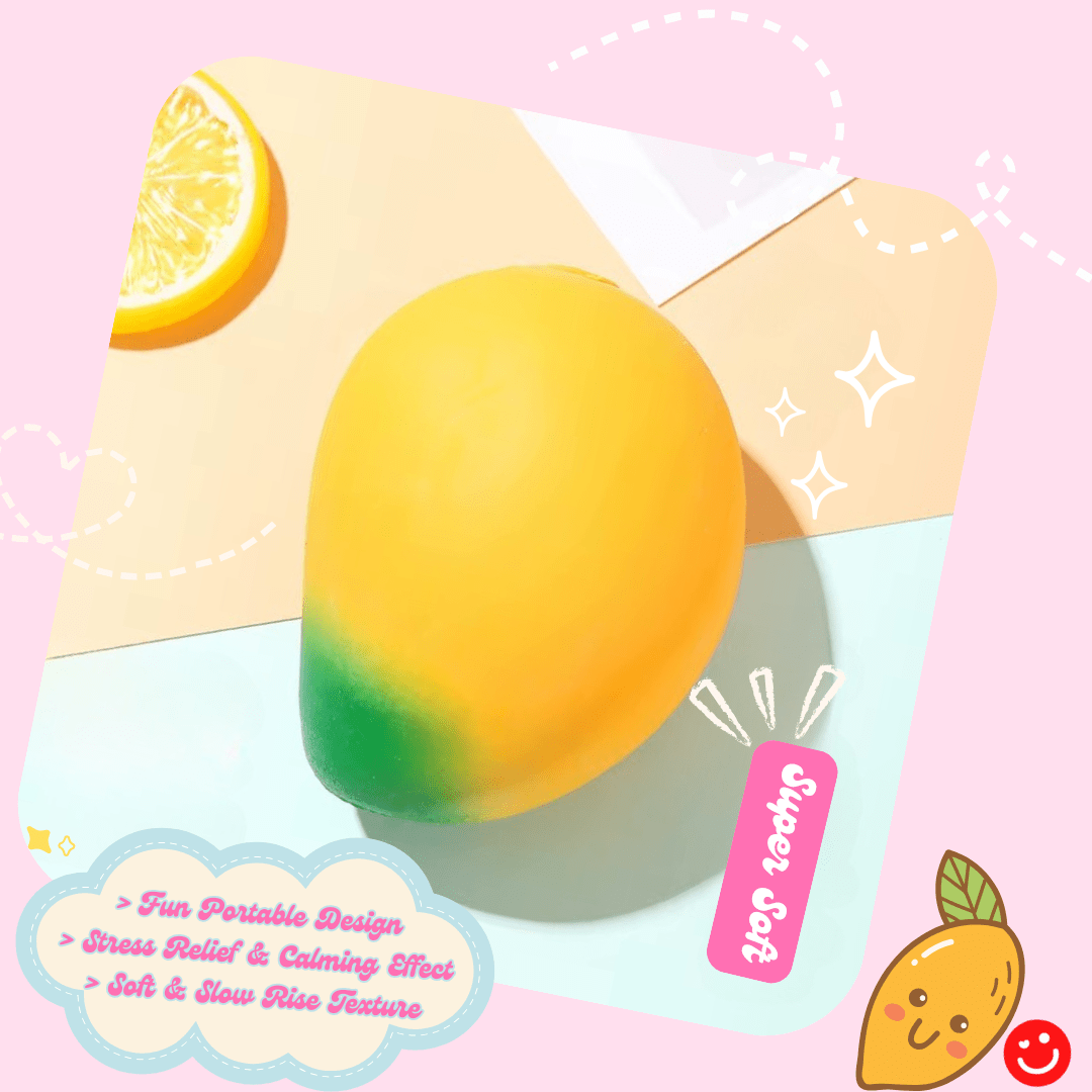 Kawaii Market Fluffy Mango Squishy Toy - OVERRATED