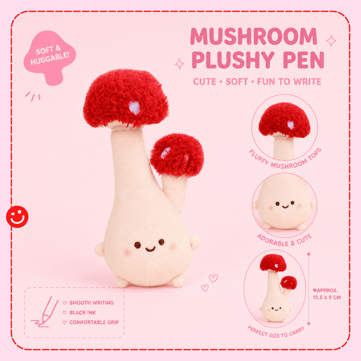 Kawaii Mushroom Plushy Pen - OVERRATED