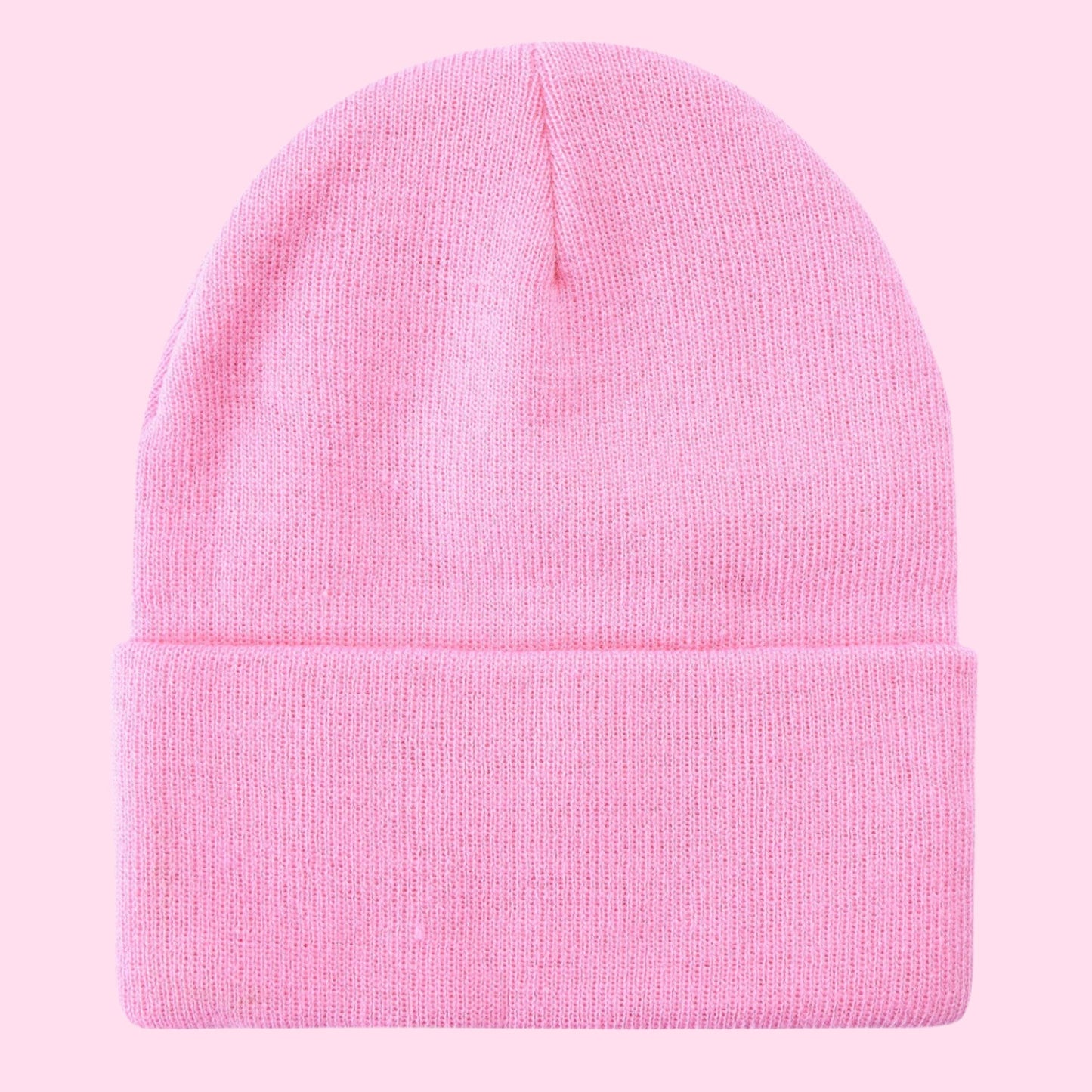Kawaii Pink Plain Beanie - OVERRATED