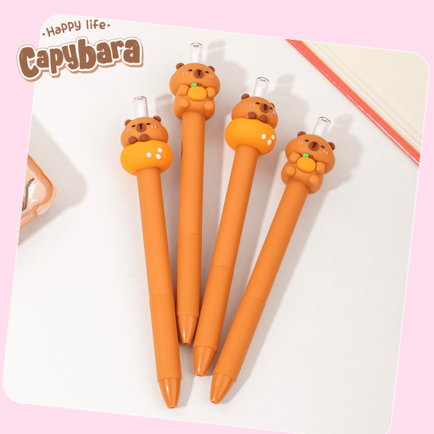 Kawaii retractable pencil with push mechanism and built-in eraser - Overrated Korean Beauty & More