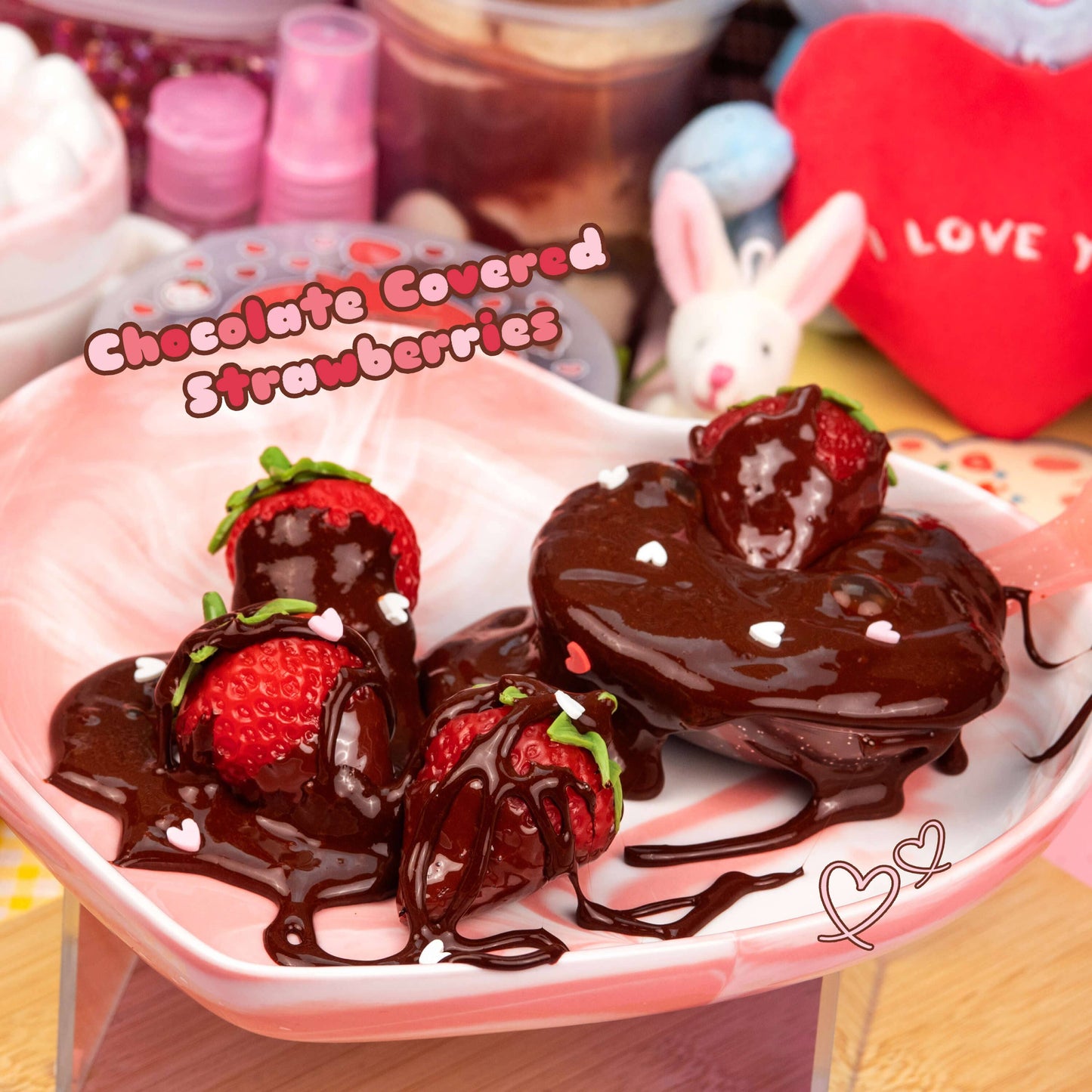 Chocolate Strawberry Glossy Slime kawaii sensory play – OVERRATED Korean Beauty