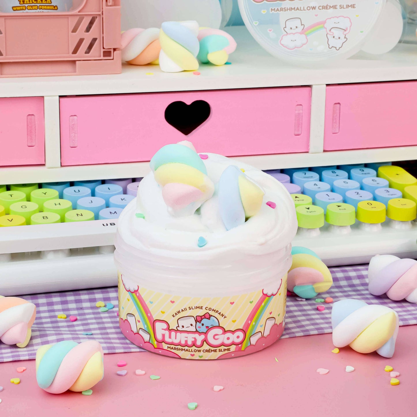 Kawaii Slime Co. Fluffy Goo Classic Marshmallow Crème Slime - OVERRATED