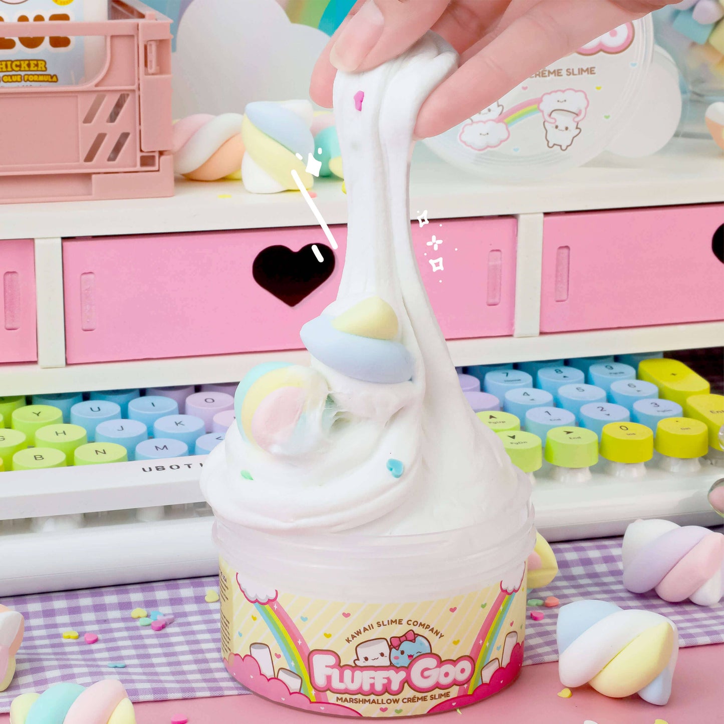 Kawaii Slime Co. Fluffy Goo Classic Marshmallow Crème Slime - OVERRATED