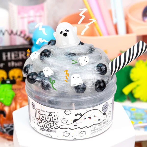 Kawaii Slime Co. Liquid Ghost Boba Clear Slime - OVERRATED