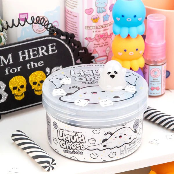 Kawaii Slime Co. Liquid Ghost Boba Clear Slime - OVERRATED