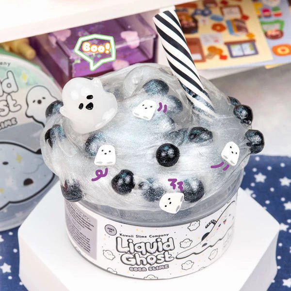 Kawaii Slime Co. Liquid Ghost Boba Clear Slime - OVERRATED