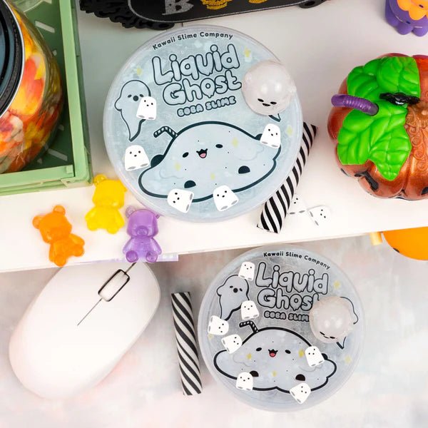 Kawaii Slime Co. Liquid Ghost Boba Clear Slime - OVERRATED