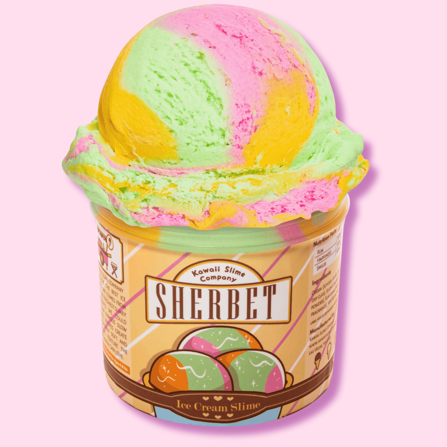 Kawaii Slime Co. Sherbet Scented Ice Cream Pint Slime - OVERRATED