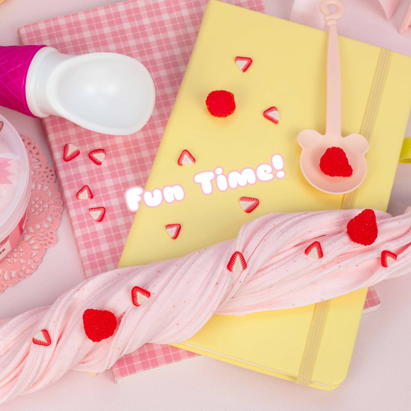 Kawaii Slime Co. Strawberry Mousse Fluffy Butter Slime - OVERRATED
