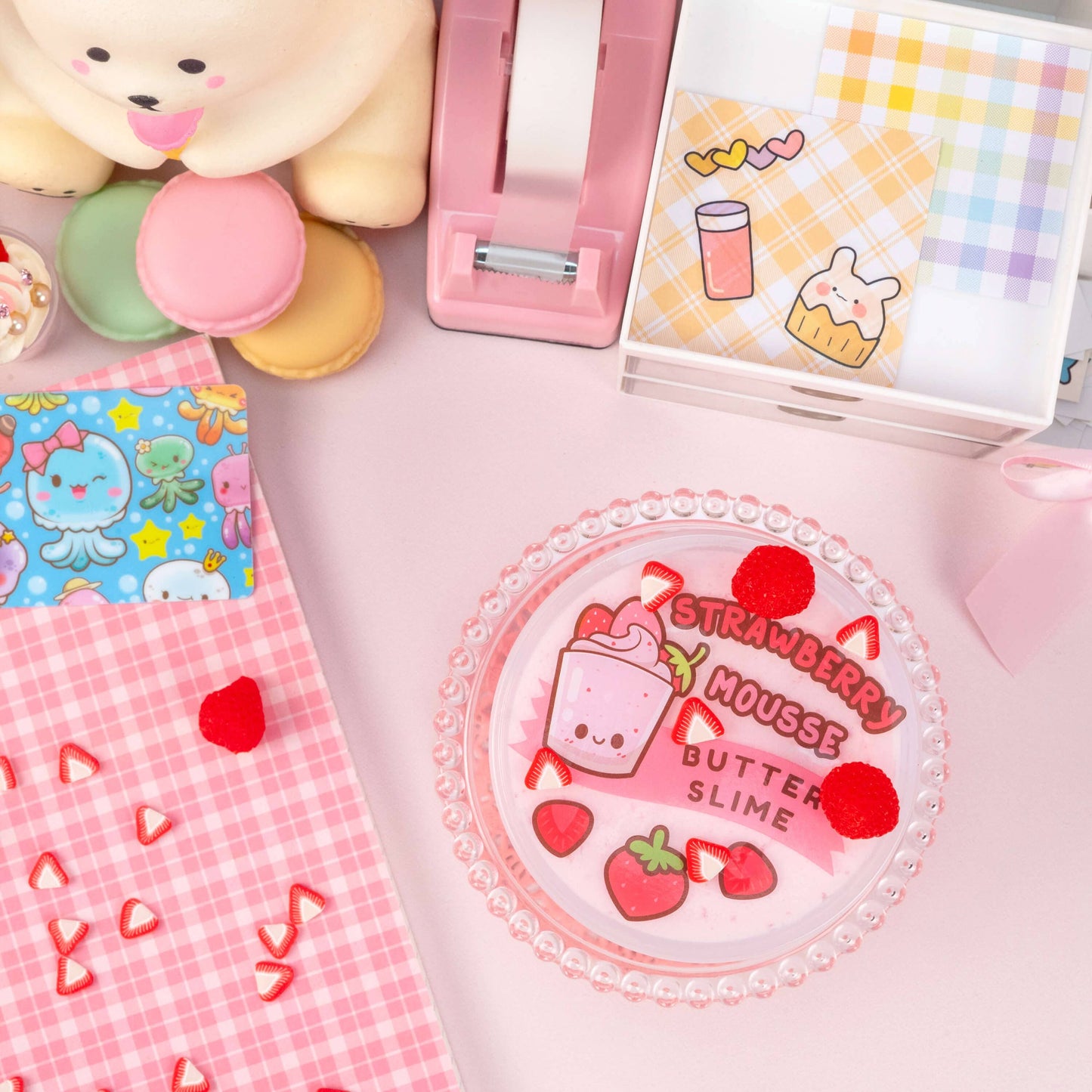 Kawaii Slime Co. Strawberry Mousse Fluffy Butter Slime - OVERRATED