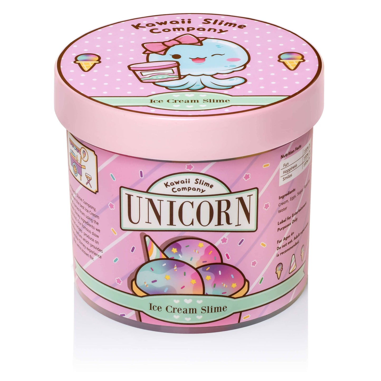 Kawaii Slime Co. Unicorn Scented Ice Cream Pint Slime - OVERRATED