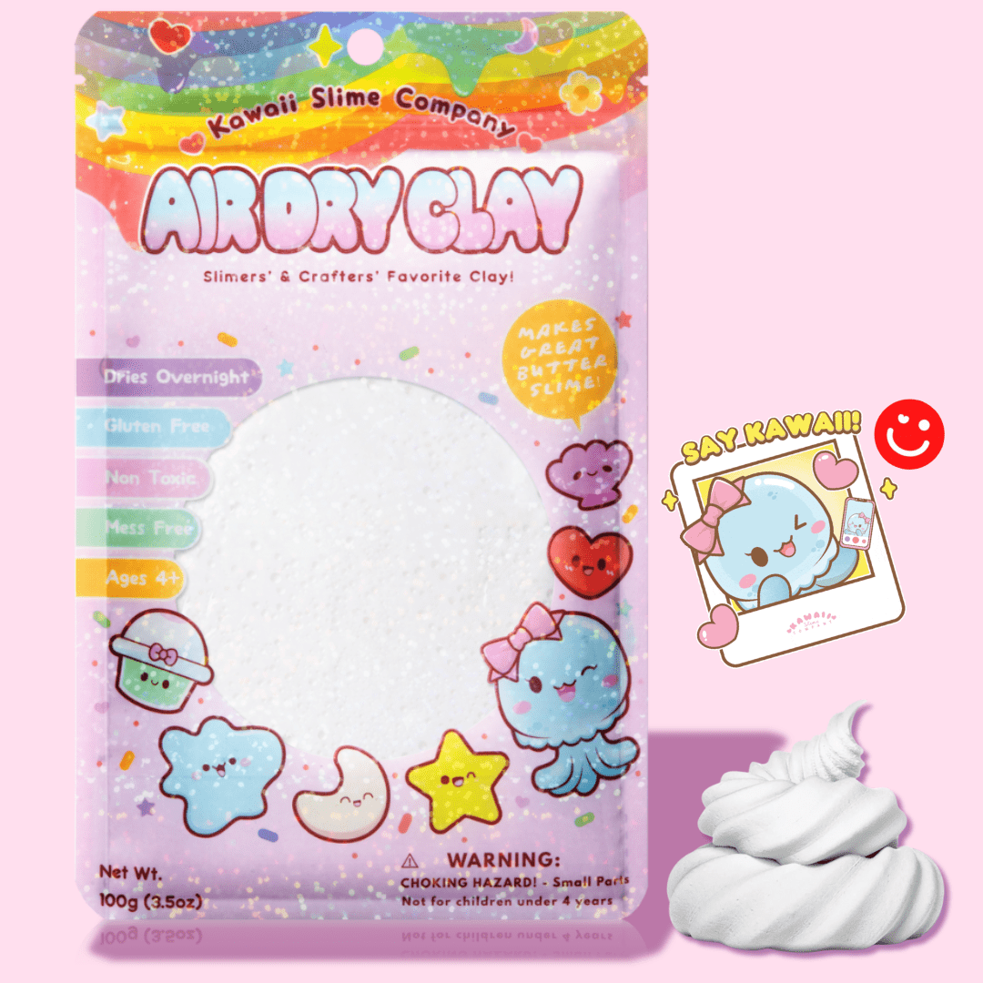 Kawaii Slime Company Sparkle White Air Dry Clay - OVERRATED